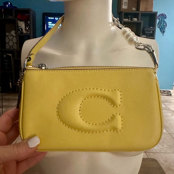 Coach Leather Nolita 19 Handbag in Silver/Daisy - Picture 1 of 16